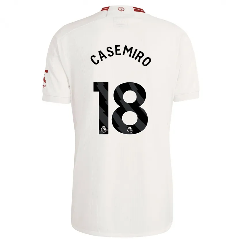 Danxen Hombre Camiseta Casemiro #18 Blanco Equipación Tercera 2023/24 La Camisa