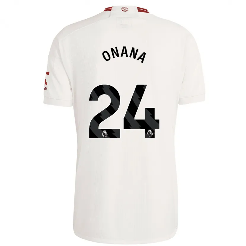 Danxen Hombre Camiseta André Onana #24 Blanco Equipación Tercera 2023/24 La Camisa