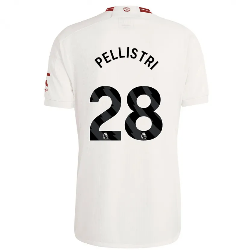 Danxen Hombre Camiseta Facundo Pellistri #28 Blanco Equipación Tercera 2023/24 La Camisa