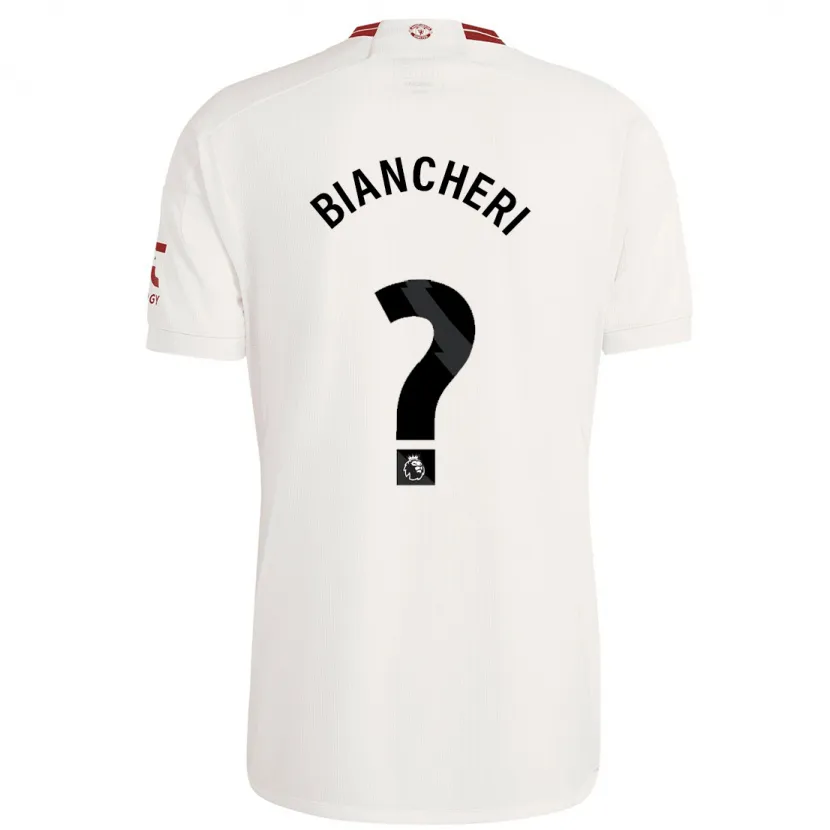 Danxen Hombre Camiseta Gabriele Biancheri #0 Blanco Equipación Tercera 2023/24 La Camisa