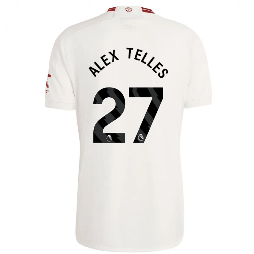 Danxen Hombre Camiseta Alex Nicolao Telles #27 Blanco Equipación Tercera 2023/24 La Camisa