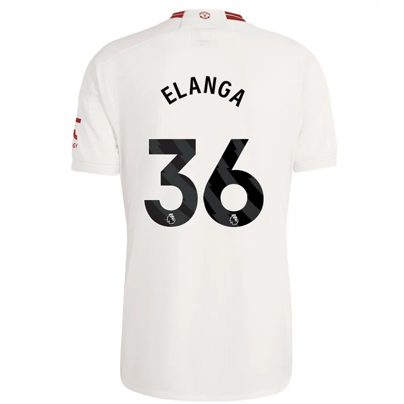 Danxen Hombre Camiseta Anthony Elanga #36 Blanco Equipación Tercera 2023/24 La Camisa