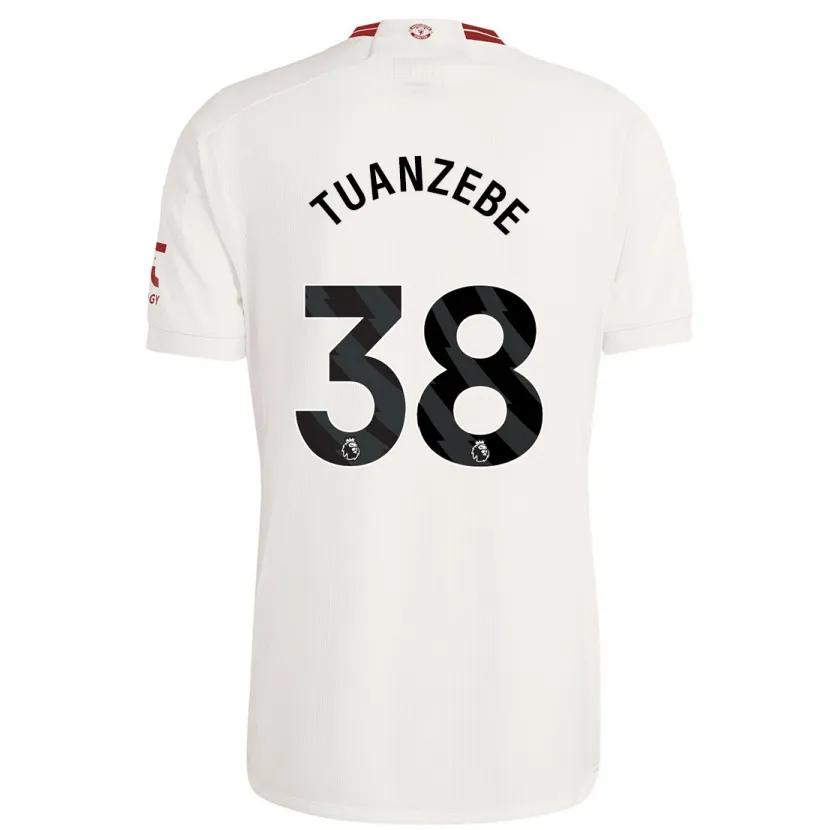 Danxen Hombre Camiseta Axel Tuanzebe #38 Blanco Equipación Tercera 2023/24 La Camisa