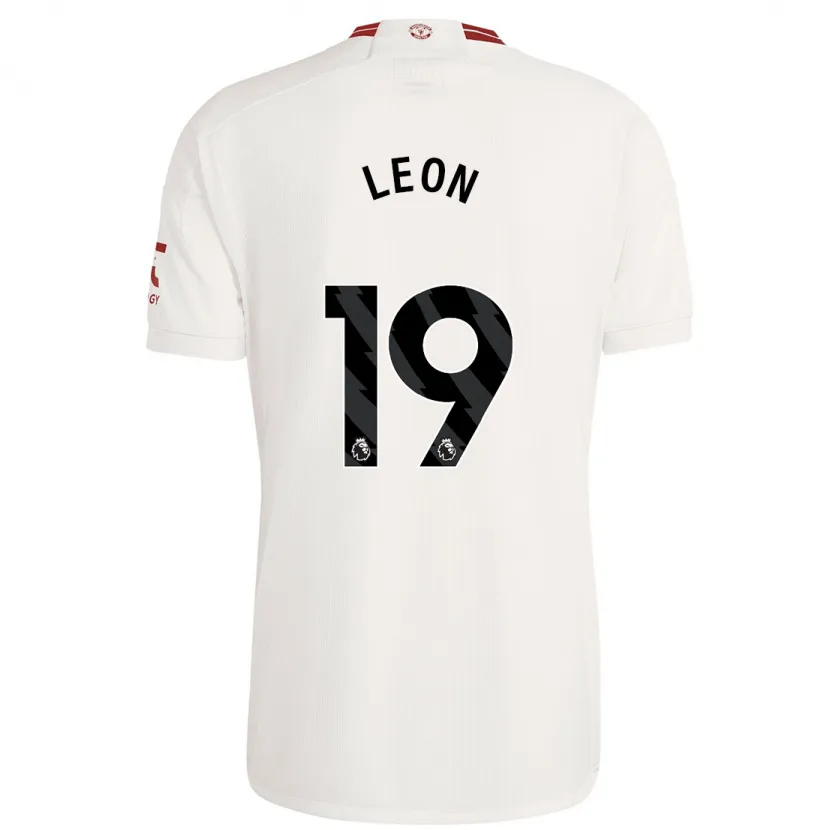 Danxen Hombre Camiseta Adriana Leon #19 Blanco Equipación Tercera 2023/24 La Camisa