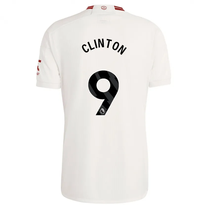 Danxen Hombre Camiseta Grace Clinton #9 Blanco Equipación Tercera 2023/24 La Camisa