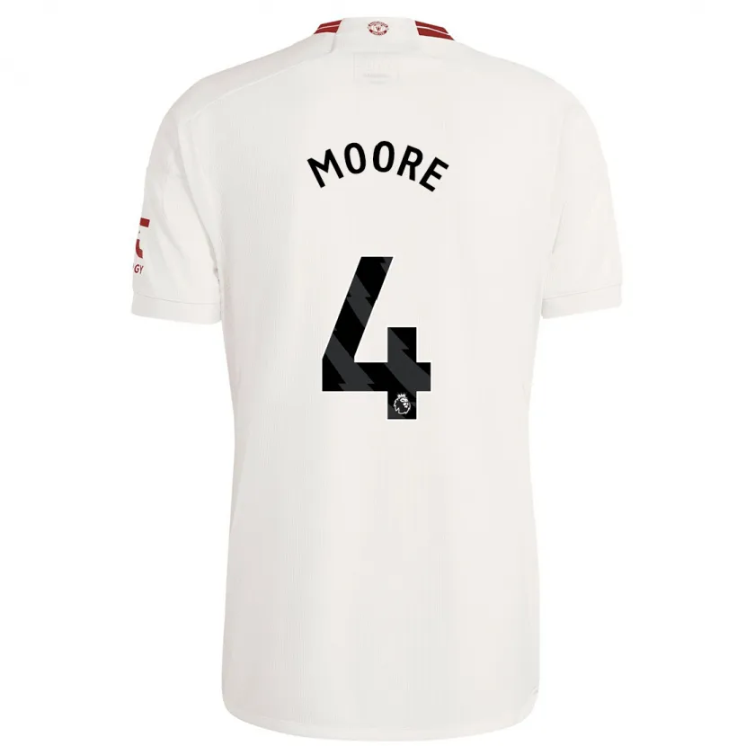 Danxen Hombre Camiseta Jade Moore #4 Blanco Equipación Tercera 2023/24 La Camisa