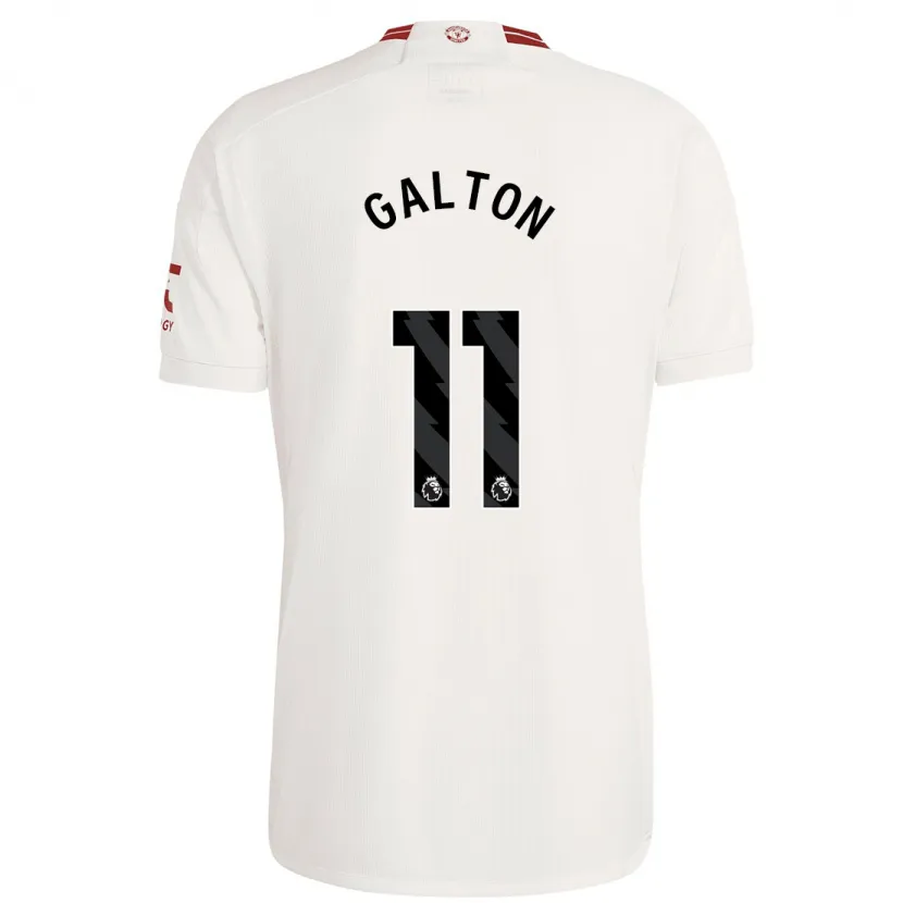 Danxen Hombre Camiseta Leah Galton #11 Blanco Equipación Tercera 2023/24 La Camisa