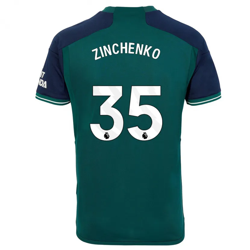 Danxen Hombre Camiseta Oleksandr Zinchenko #35 Verde Equipación Tercera 2023/24 La Camisa