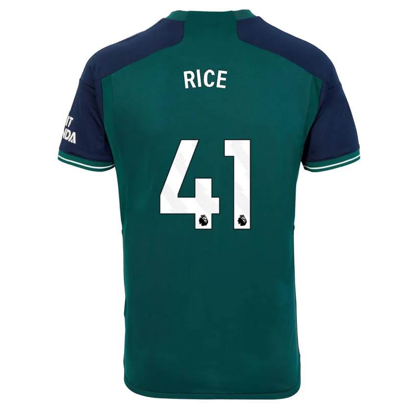 Danxen Hombre Camiseta Declan Rice #41 Verde Equipación Tercera 2023/24 La Camisa