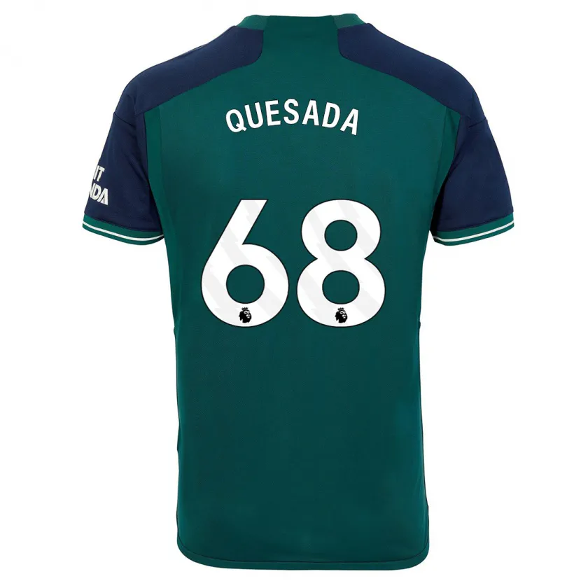 Danxen Hombre Camiseta Elián Quesada #68 Verde Equipación Tercera 2023/24 La Camisa