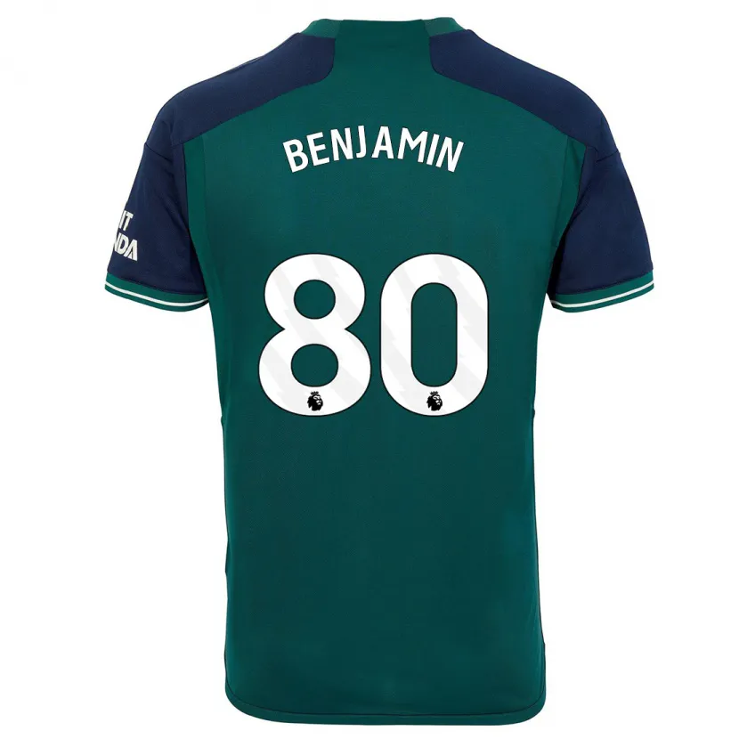 Danxen Hombre Camiseta Omari Benjamin #80 Verde Equipación Tercera 2023/24 La Camisa