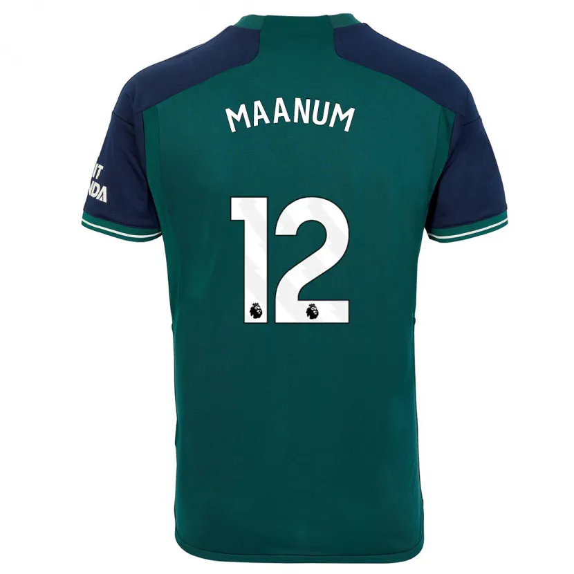 Danxen Hombre Camiseta Frida Maanum #12 Verde Equipación Tercera 2023/24 La Camisa