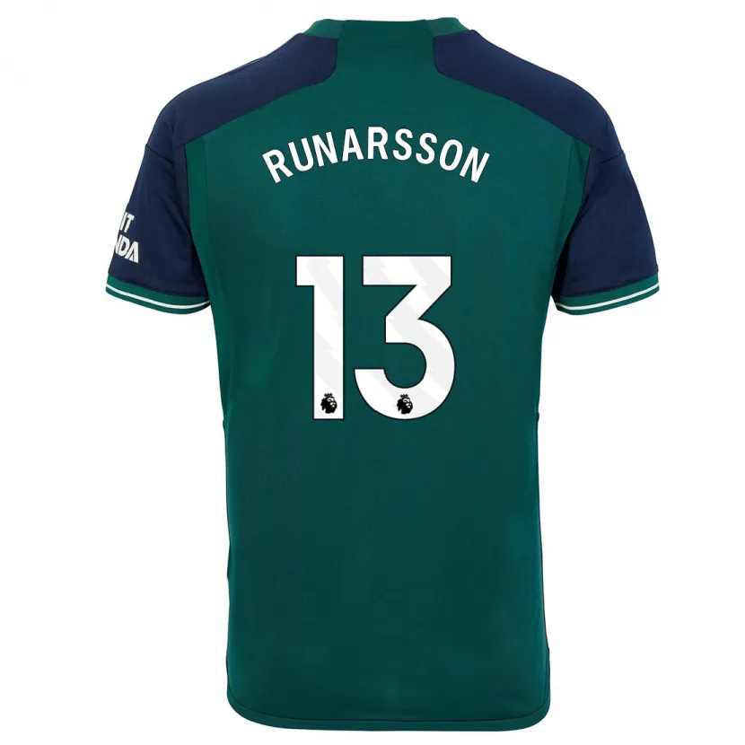 Danxen Hombre Camiseta Runar Alex Runarsson #13 Verde Equipación Tercera 2023/24 La Camisa