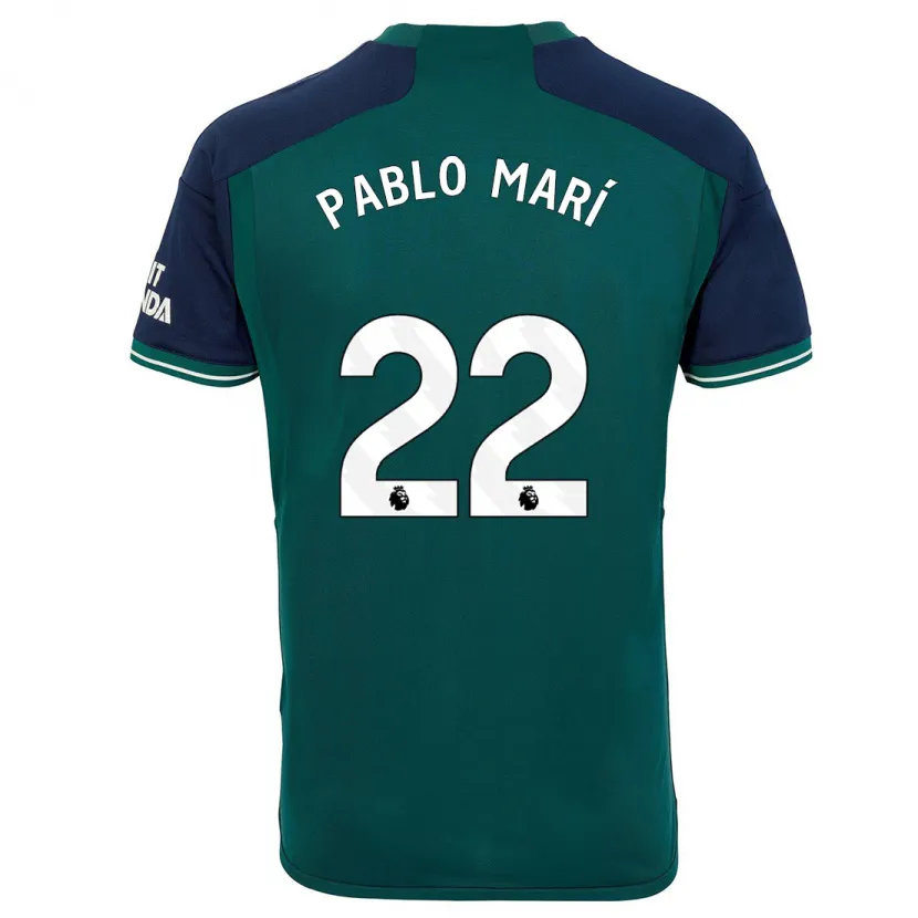 Danxen Hombre Camiseta Pablo Mari #22 Verde Equipación Tercera 2023/24 La Camisa