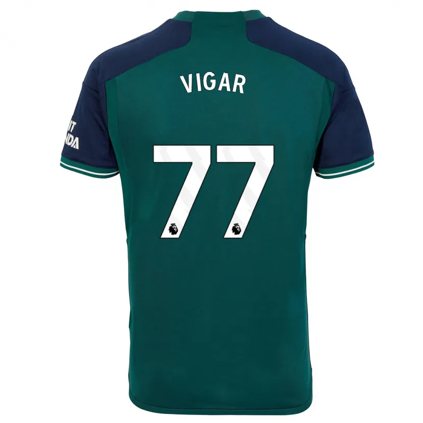 Danxen Hombre Camiseta Billy Vigar #77 Verde Equipación Tercera 2023/24 La Camisa