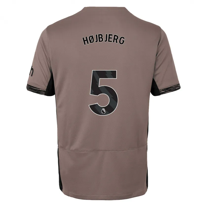 Danxen Hombre Camiseta Pierre-Emile Højbjerg #5 Beige Obscuro Equipación Tercera 2023/24 La Camisa