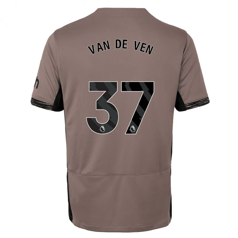 Danxen Hombre Camiseta Micky Van De Ven #37 Beige Obscuro Equipación Tercera 2023/24 La Camisa