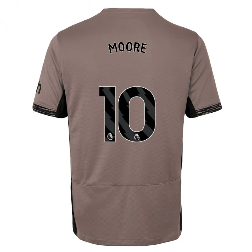 Danxen Hombre Camiseta Mikey Moore #10 Beige Obscuro Equipación Tercera 2023/24 La Camisa