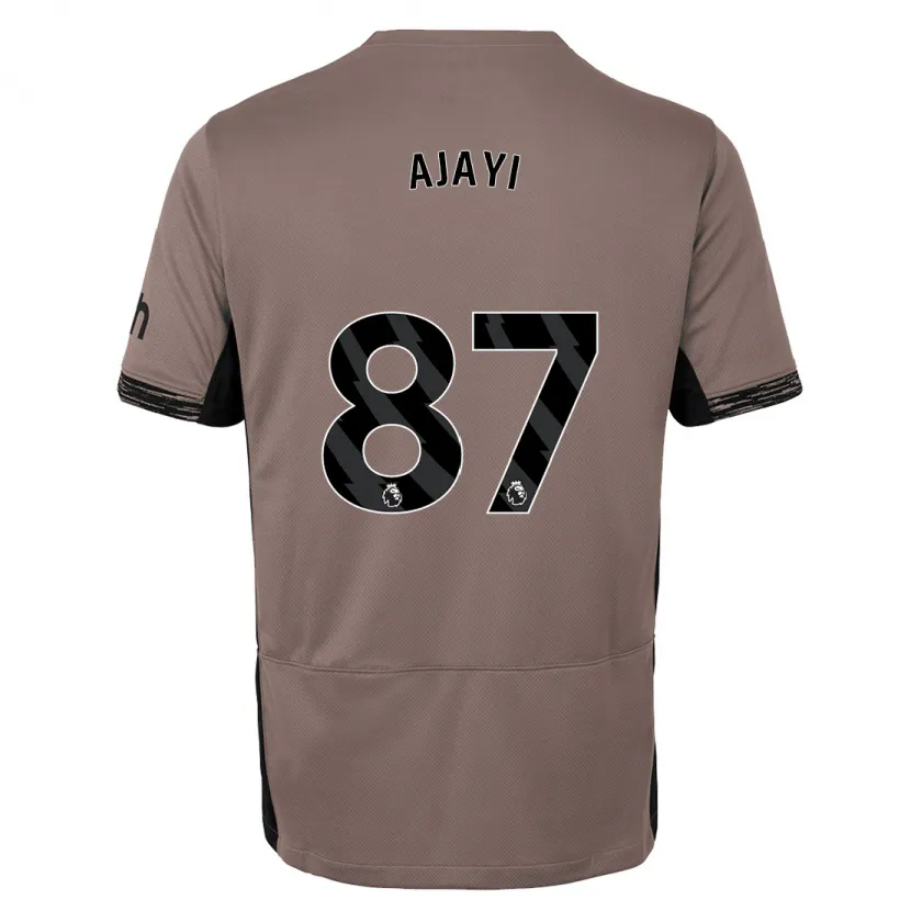 Danxen Hombre Camiseta Damola Ajayi #87 Beige Obscuro Equipación Tercera 2023/24 La Camisa