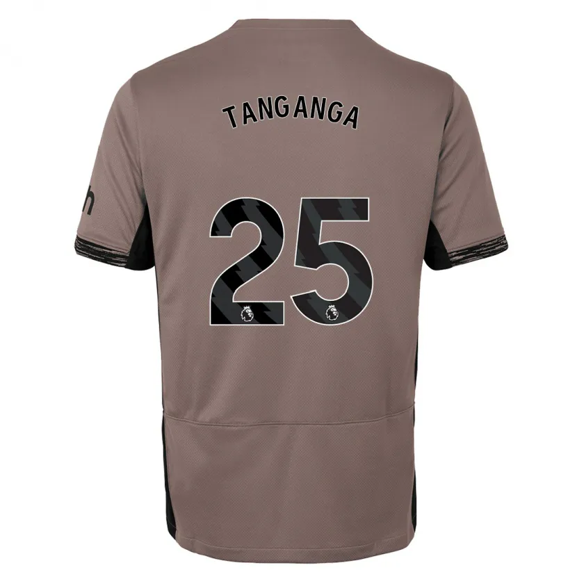 Danxen Hombre Camiseta Japhet Tanganga #25 Beige Obscuro Equipación Tercera 2023/24 La Camisa