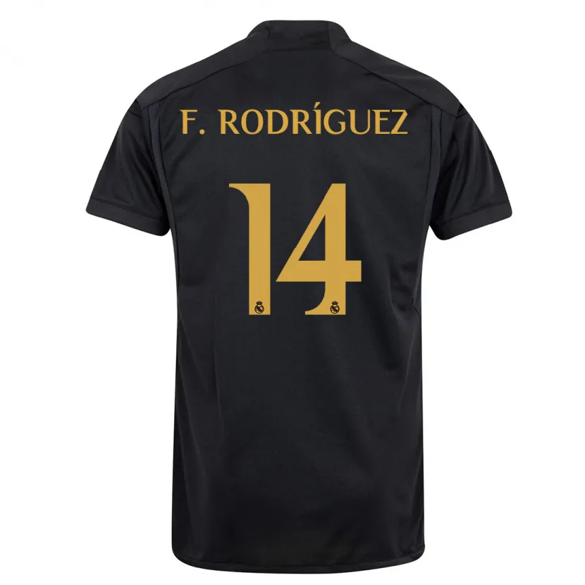 Danxen Hombre Camiseta Fer Rodríguez #14 Negro Equipación Tercera 2023/24 La Camisa