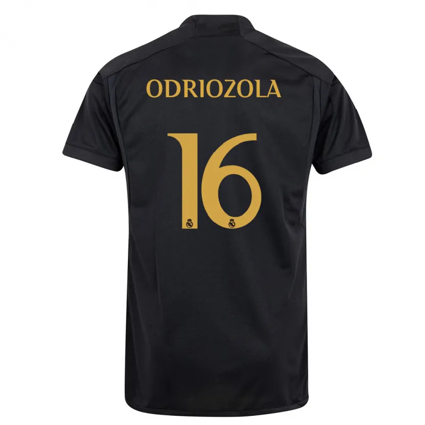 Danxen Hombre Camiseta Alvaro Odriozola #16 Negro Equipación Tercera 2023/24 La Camisa