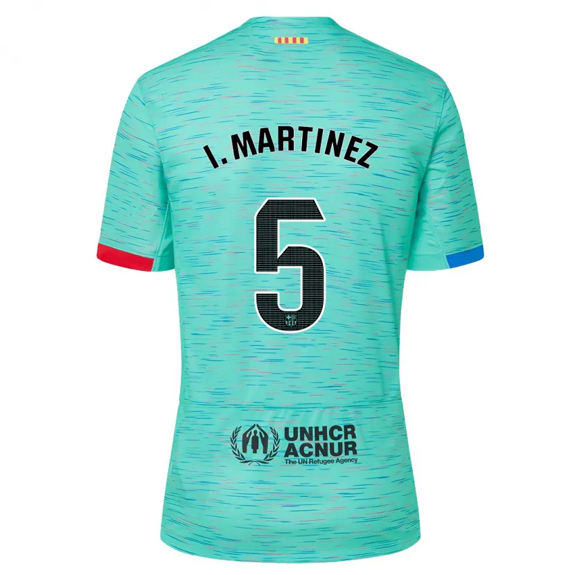 Danxen Hombre Camiseta Iñigo Martínez #5 Aguamarina Clara Equipación Tercera 2023/24 La Camisa