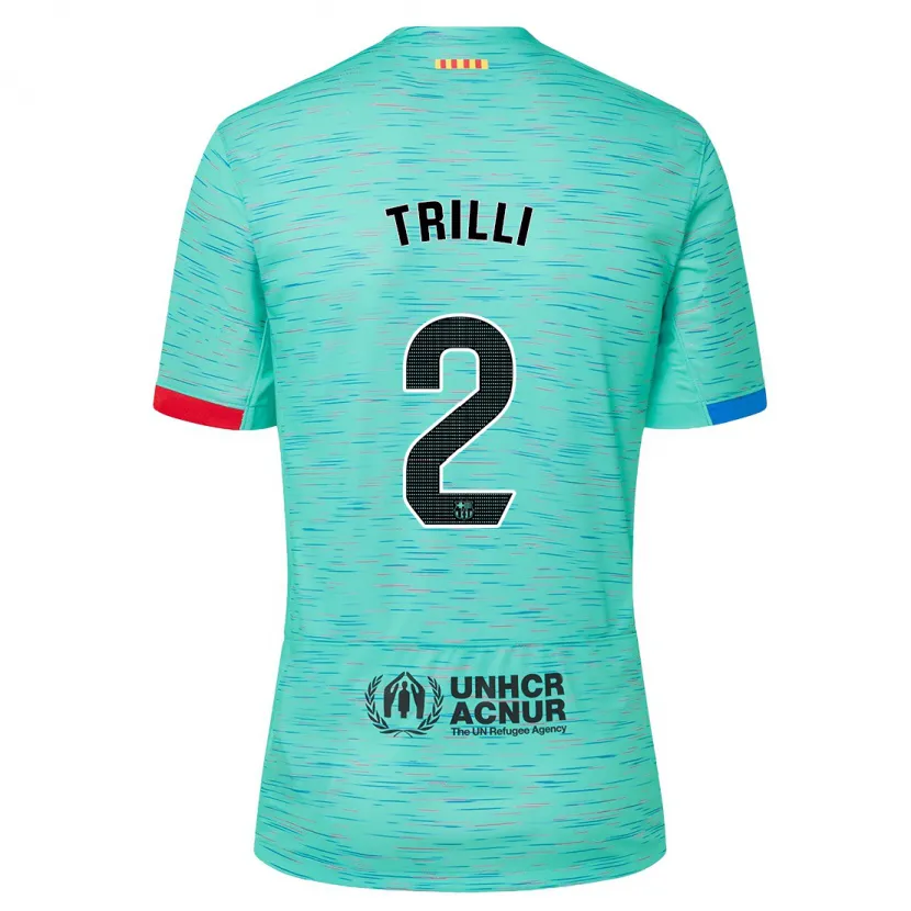 Danxen Hombre Camiseta Trilli #2 Aguamarina Clara Equipación Tercera 2023/24 La Camisa