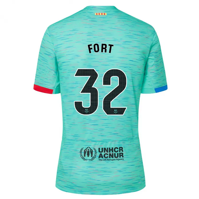 Danxen Hombre Camiseta Héctor Fort #32 Aguamarina Clara Equipación Tercera 2023/24 La Camisa