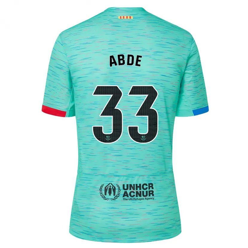 Danxen Hombre Camiseta Ez Abde #33 Aguamarina Clara Equipación Tercera 2023/24 La Camisa