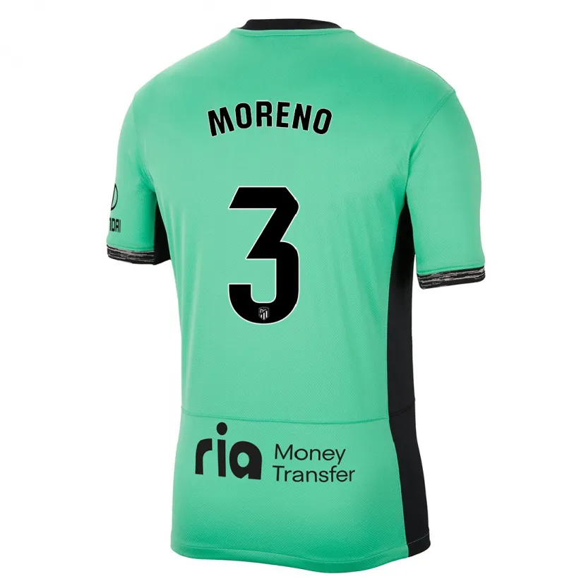 Danxen Hombre Camiseta Marco Moreno #3 Primavera Verde Equipación Tercera 2023/24 La Camisa