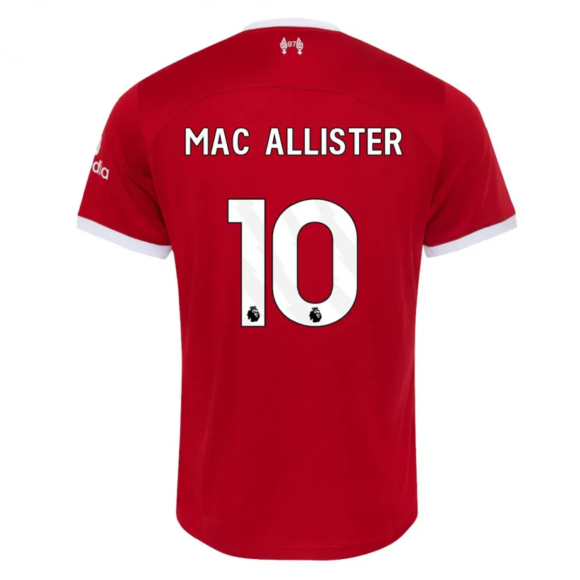 Danxen Mujer Camiseta Alexis Mac Allister #10 Rojo 1ª Equipación 2023/24 La Camisa