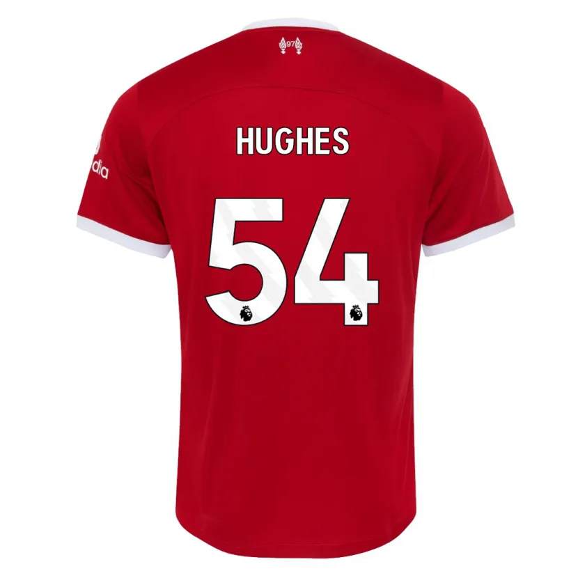 Danxen Mujer Camiseta Liam Hughes #54 Rojo 1ª Equipación 2023/24 La Camisa