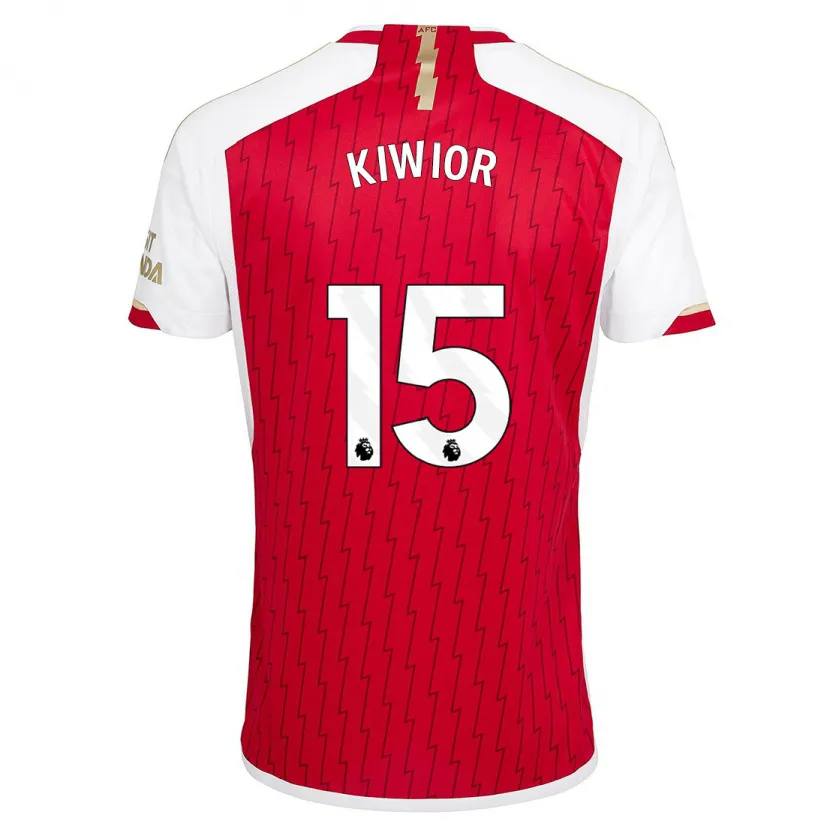 Danxen Mujer Camiseta Jakub Kiwior #15 Rojo 1ª Equipación 2023/24 La Camisa