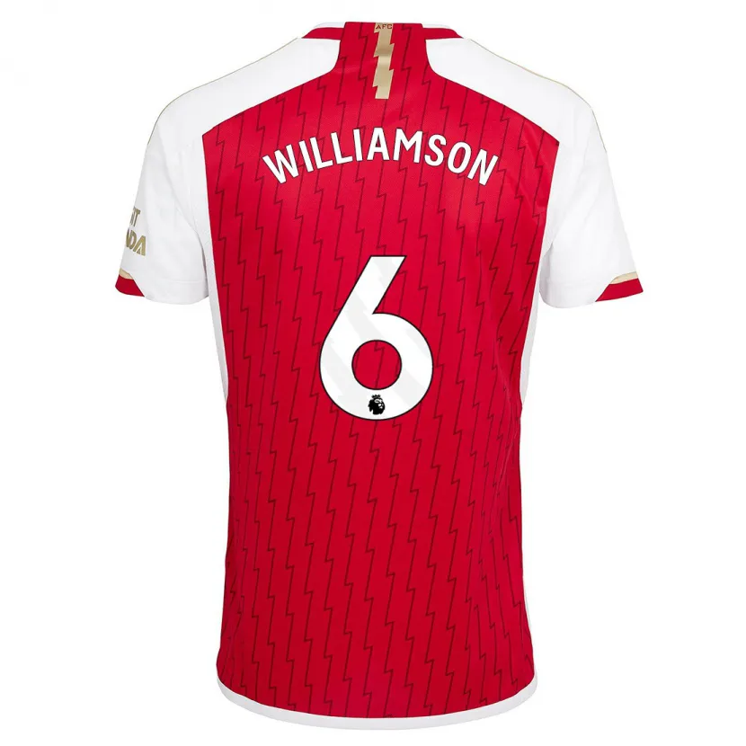 Danxen Mujer Camiseta Leah Williamson #6 Rojo 1ª Equipación 2023/24 La Camisa