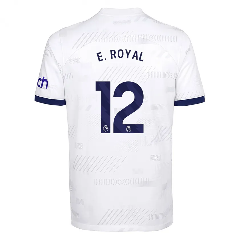 Danxen Mujer Camiseta Emerson Royal #12 Blanco 1ª Equipación 2023/24 La Camisa