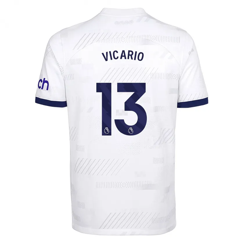 Danxen Mujer Camiseta Guglielmo Vicario #13 Blanco 1ª Equipación 2023/24 La Camisa