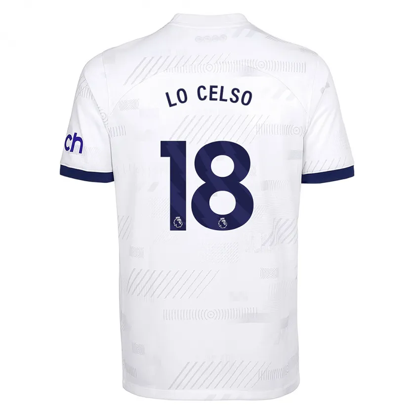 Danxen Mujer Camiseta Giovani Lo Celso #18 Blanco 1ª Equipación 2023/24 La Camisa