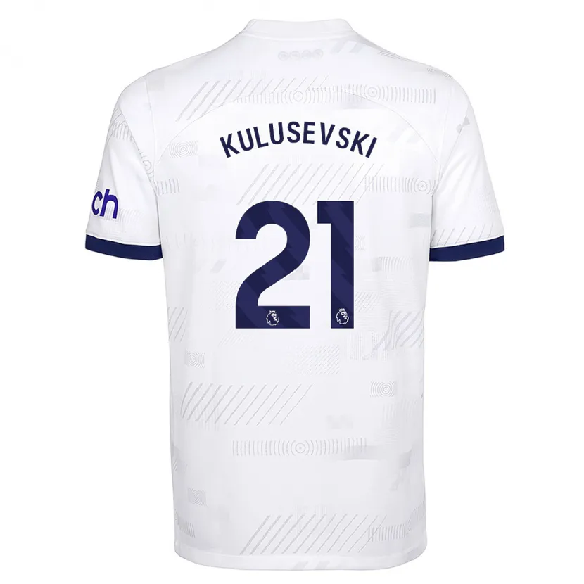 Danxen Mujer Camiseta Dejan Kulusevski #21 Blanco 1ª Equipación 2023/24 La Camisa