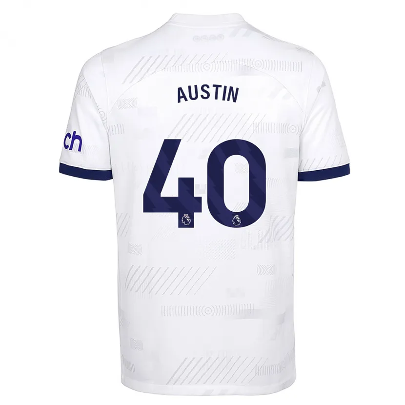 Danxen Mujer Camiseta Brandon Austin #40 Blanco 1ª Equipación 2023/24 La Camisa