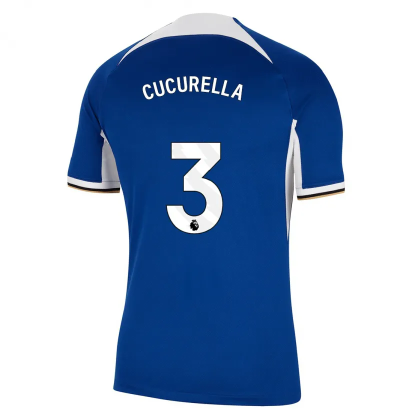 Danxen Mujer Camiseta Marc Cucurella #3 Azul 1ª Equipación 2023/24 La Camisa