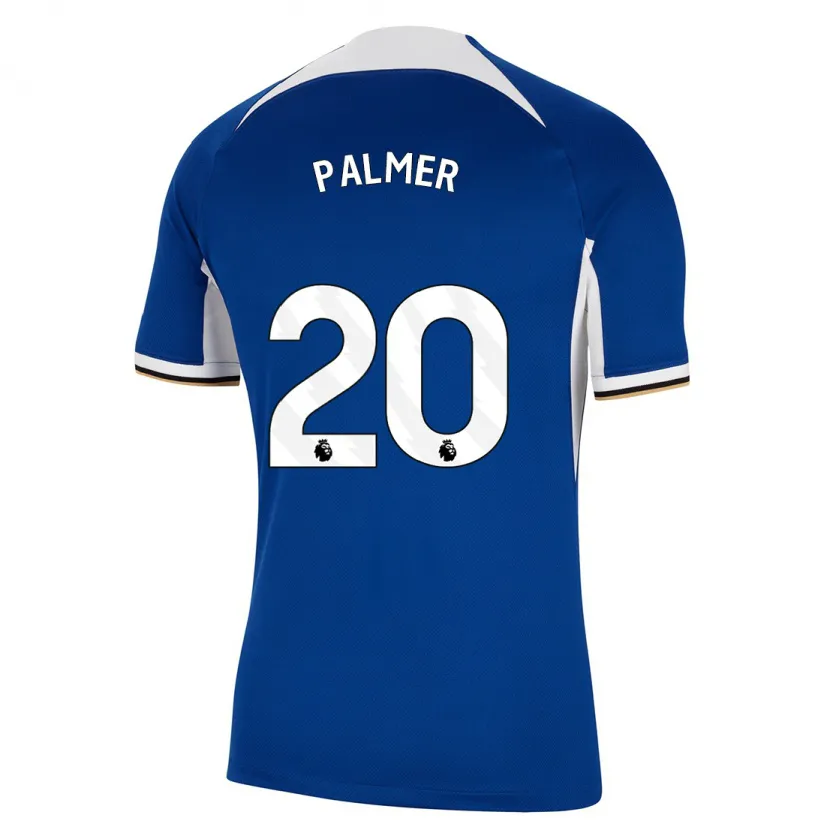 Danxen Mujer Camiseta Cole Palmer #20 Azul 1ª Equipación 2023/24 La Camisa