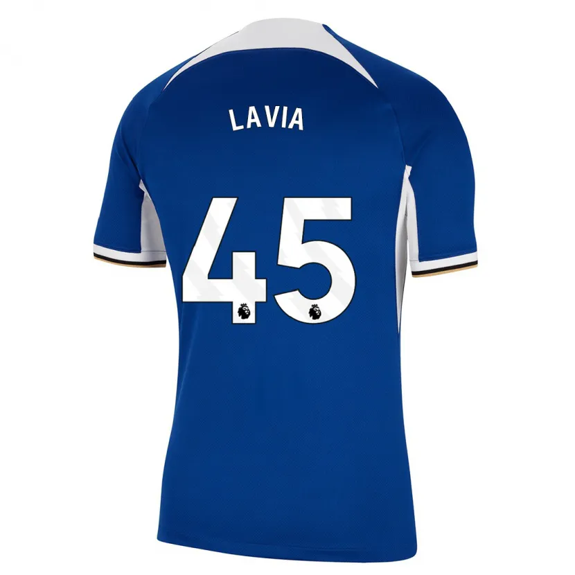 Danxen Mujer Camiseta Roméo Lavia #45 Azul 1ª Equipación 2023/24 La Camisa