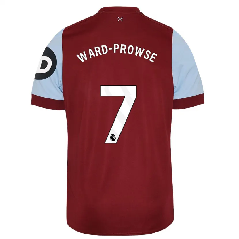 Danxen Mujer Camiseta James Ward-Prowse #7 Granate 1ª Equipación 2023/24 La Camisa