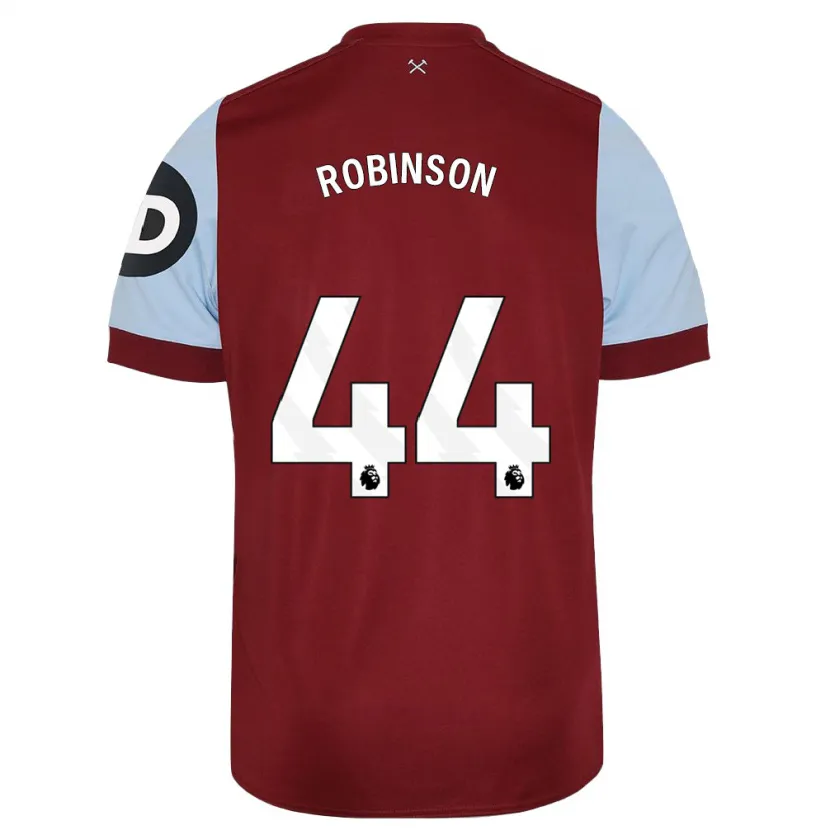 Danxen Mujer Camiseta Junior Robinson #44 Granate 1ª Equipación 2023/24 La Camisa