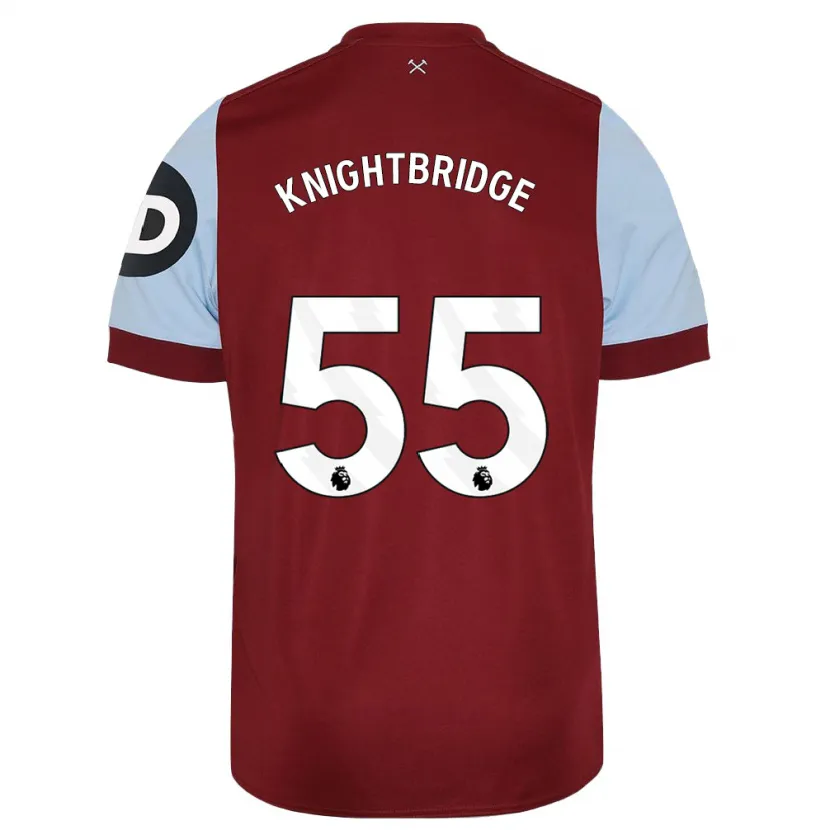 Danxen Mujer Camiseta Jacob Knightbridge #55 Granate 1ª Equipación 2023/24 La Camisa