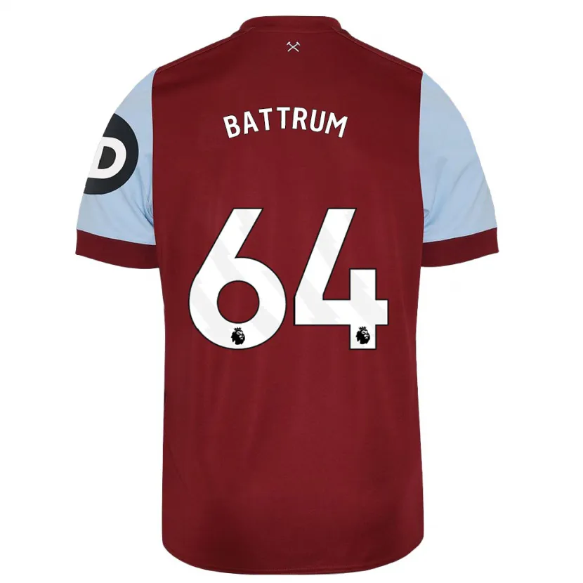 Danxen Mujer Camiseta Ryan Battrum #64 Granate 1ª Equipación 2023/24 La Camisa