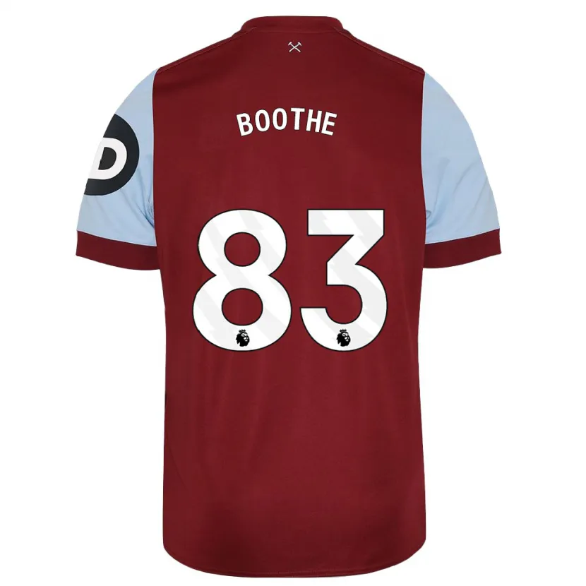 Danxen Mujer Camiseta Sebastian Boothe #83 Granate 1ª Equipación 2023/24 La Camisa