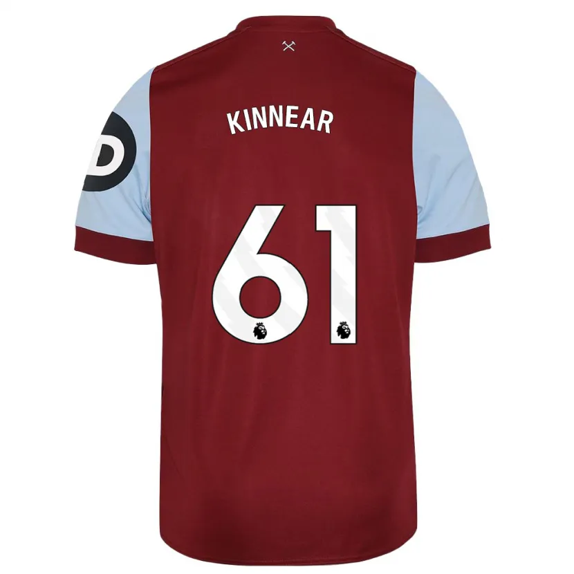 Danxen Mujer Camiseta Brian Kinnear #61 Granate 1ª Equipación 2023/24 La Camisa