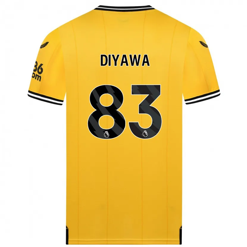 Danxen Mujer Camiseta Aaron Keto-Diyawa #83 Amarillo 1ª Equipación 2023/24 La Camisa